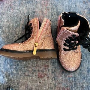 Rose gold glitter boot